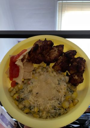 Foto resep Butterchick salad jagung air fryer