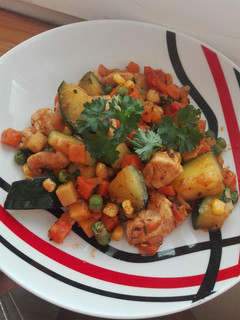 Mediterrán zöldséges csirkemell recept fotója