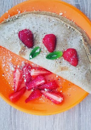 Mandulás zabpalacsinta recept fotója