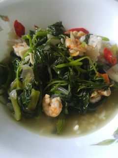 Foto resep Tumis bayam udang