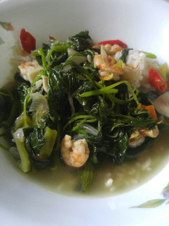 Foto resep Tumis bayam udang