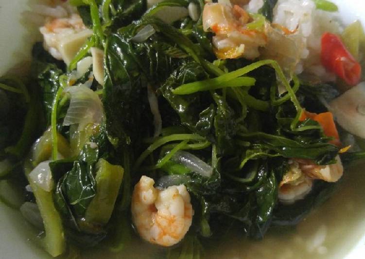 Resep Tumis bayam udang Lezat