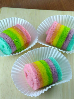 Foto resep Mini roll rainbow cake