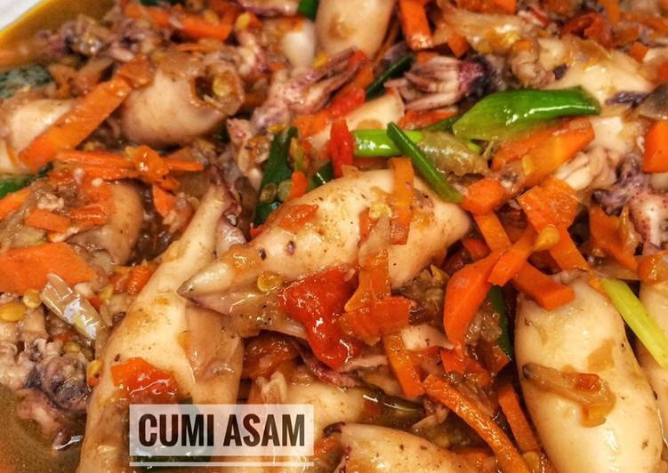 Resep Cumi Asam Pedas Saos Tiram Lezat