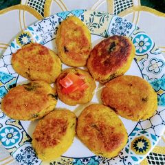 Pumpkin flower cutlets A picture of Pumpkin flower cutlets.