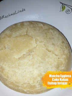 Foto resep Matcha Eggless Cake Kukus (belajar🙏) -bener2 #beranibaking 😁-