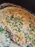 Pavés de saumon sauce à l'oseille en cocotte