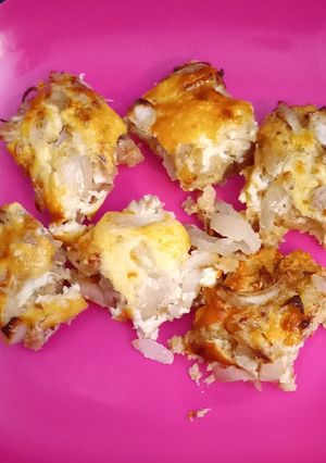 A picture of Onion squares. Airfryer.😋😋.