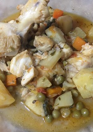 Una foto de Pollo de mar a la cacerola