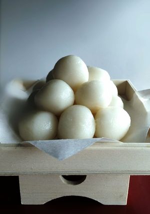 A picture of Tukimi Dango (Moon Viewing Dumpling).