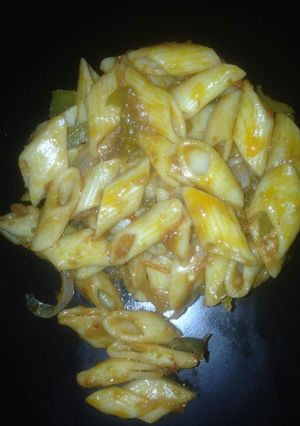 A picture of Veggie penne pasta.