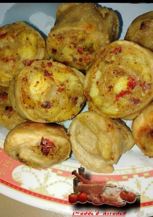 A picture of Potato pinwheels.
