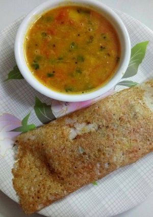 A picture of Rice Masala dosa.