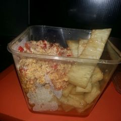 A picture of Fried Yam and Egg sauce.