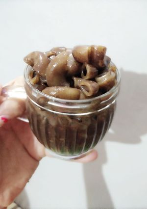 A picture of Chocolate pasta.