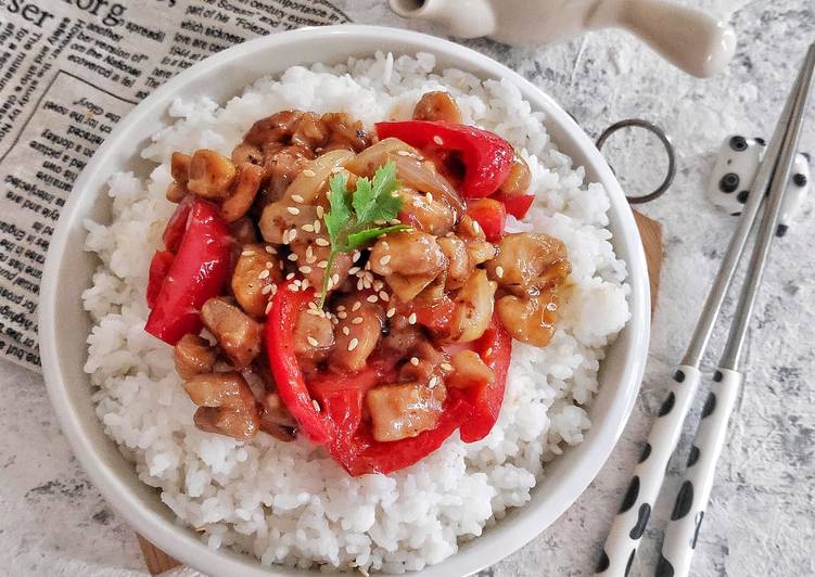 Resep Chicken Teriyaki Rice Bowl🍚 yang Enak Banget