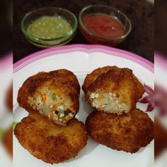 A picture of Dahi kababs.