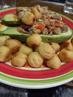 Una foto de Rico zapallo italiano relleno