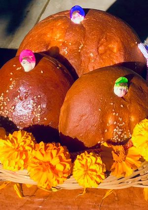 Una foto de Pan de muertos