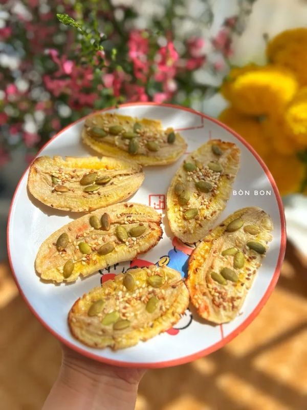 Chuối Ép Nướng Hạt