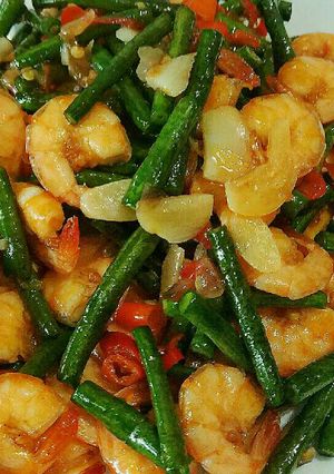 Foto resep Tumis udang kacang panjang
