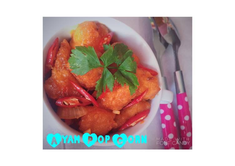 Resep Ayam pop corn asam pedas, Enak Banget