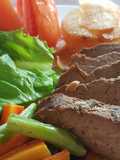 Slow Cooked Beef Steak With Potato Chips