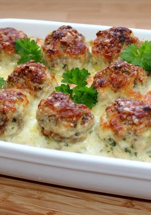 Húsgombócos rakott karfiol recept fotója