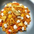Bulgur Wheat With Chicken, Feta & Tomatoes