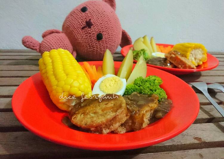 Cara Gampang Menyiapkan Steamed Tofu with Boiled Vegetables and Blackpepper Sauce Anti Gagal