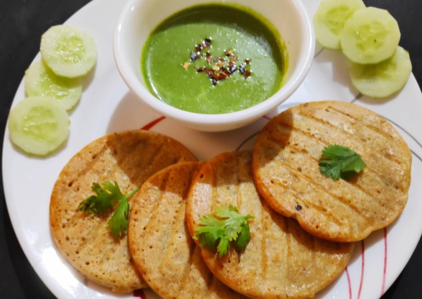 Mixed lentil adai pancakes