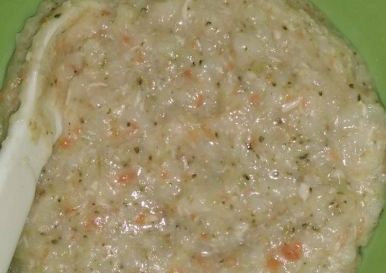 Resep masakan MPASI 8+ bubur tim ayam, brokoli, wortel | Resep Bumbu MPASI 8+ bubur tim ayam, brokoli, wortel Yang Lezat