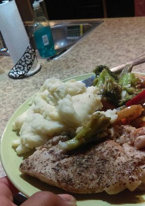 A picture of Quick Pork chop Dinner.