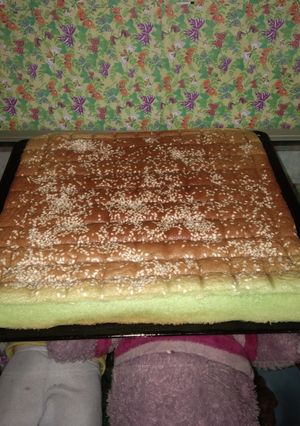 Foto resep Bolu Pandan Wijen Tanpa pengembang