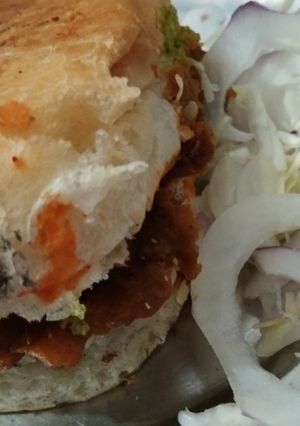 A picture of Veg hot dog.