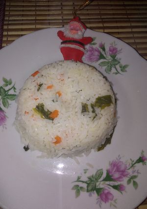 Una foto de Arroz a la Florentina con espinaca