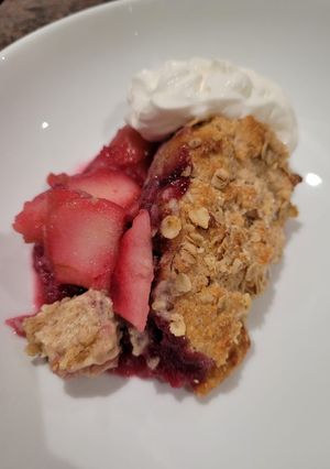 A picture of Apple & Blueberry Cobbler.