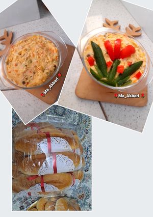 عکسی از دستور ساندویچ سالاد الویه برای ۸۰ نفر