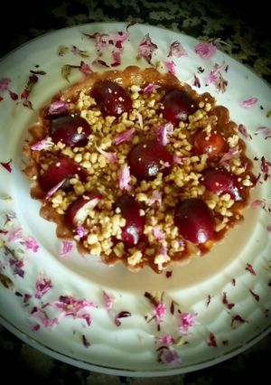 Une photo de La tarte a la confiture de cerises