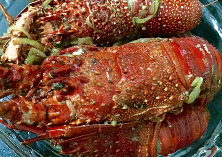 Resep Lobster CNY saus tiram Anti Gagal