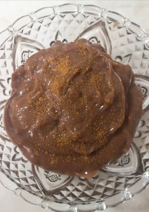 Una foto de Mazamorra de maicena con cacao