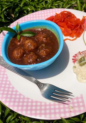 A picture of Gravy manchurian recipe.