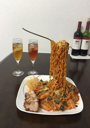 Hình của món Mì bay, thịt ba chỉ kiểu Chashu.