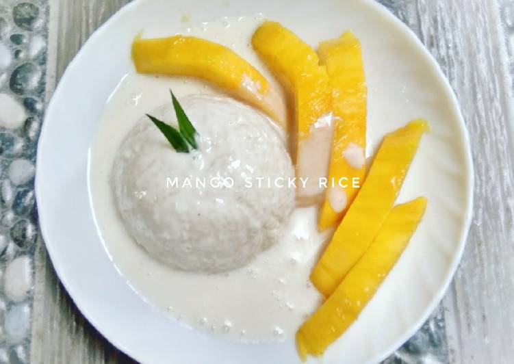 Langkah Mudah untuk Menyiapkan 🌹 Mango sticky rice Anti Gagal