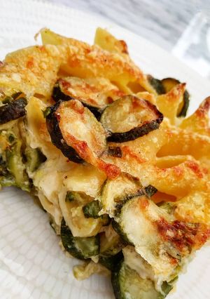 A picture of Baked Penne Candela with Zucchini, No Béchamel.