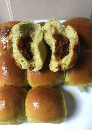 Foto resep Roti pandan isi kelapa