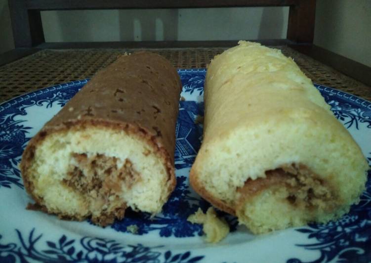 Bolu gulung abon (floss roll Bun)