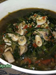 Foto resep Saus Tiram Kangkung feat Cumi Asin