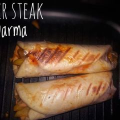 A picture of Leftover chicken steak shawarma.