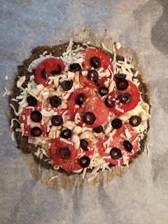 Una foto de Pizza base berenjena